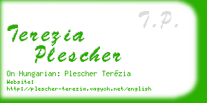 terezia plescher business card